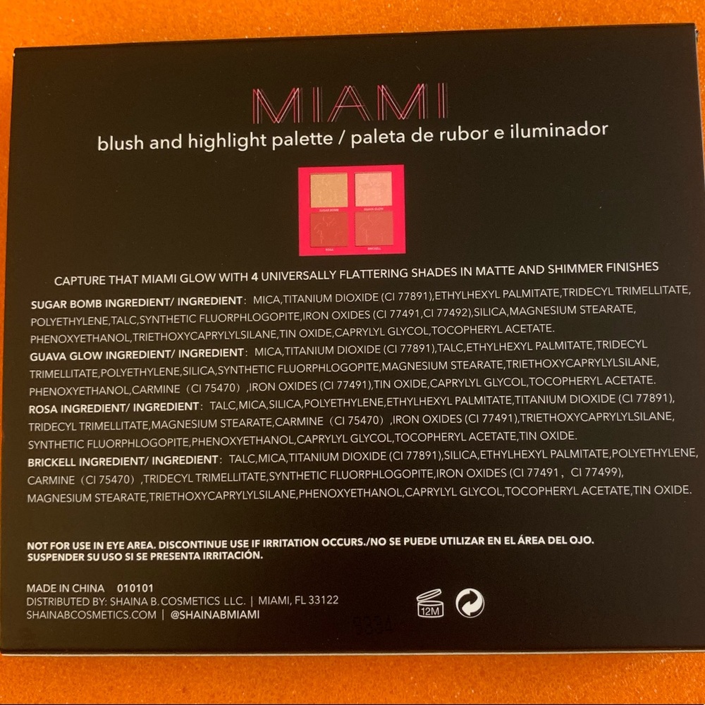 Shaina B Miami Blush & Highlight Palette. NIB - Picture 4 of 5